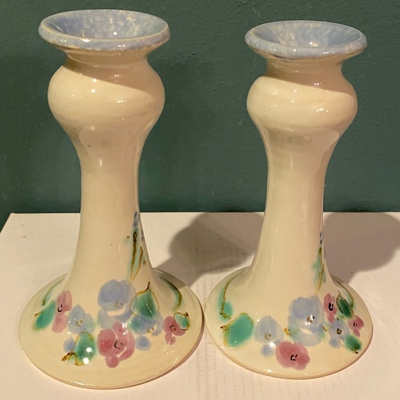 Hand Crafted Accents Vintage Pair Of Hand Painted Judy Goodwin